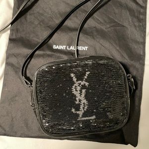 Saint Laurent Sequin patent crossbody. Comes with box and dustbag. No scratches